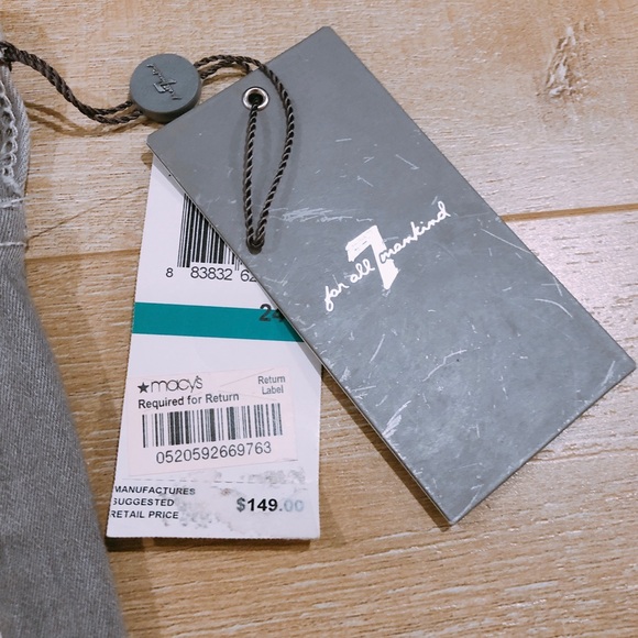 7 For All Mankind's The Skinny gray denim jeans 24 - Picture 4 of 5